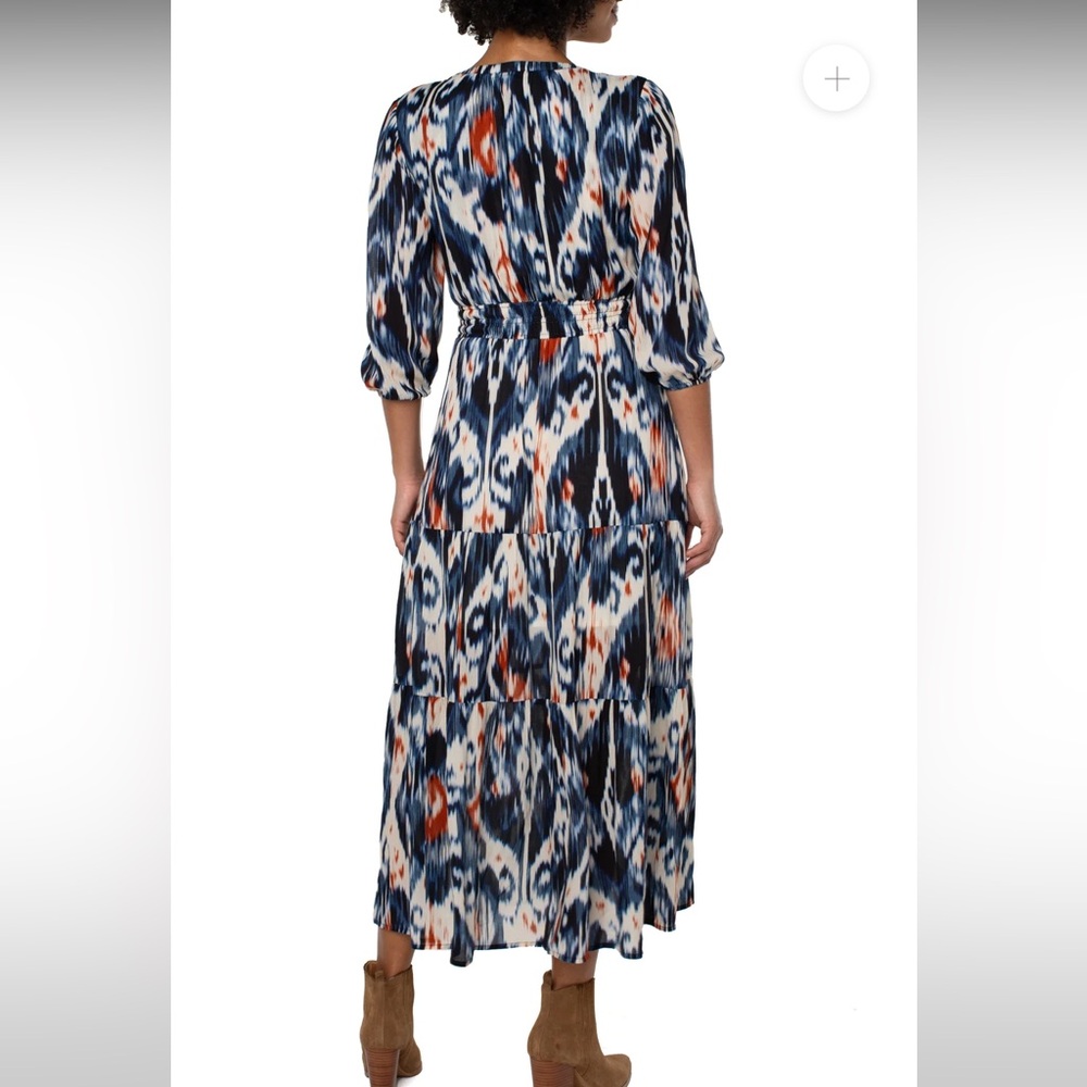 Liverpool Blue and Orange Maxi Dress - Picture 2 of 6